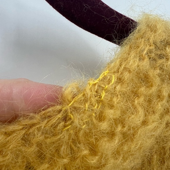 Vintage handmade crochet, openknit  textured, floral detail sweater, size M - Picture 9 of 14